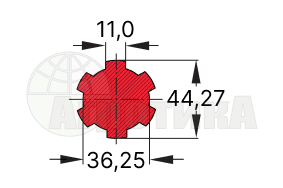 Переходник (адаптер) с 1 3/8-6 на 1 3/4-6