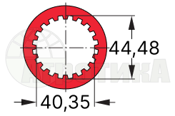Переходник (адаптер) с 1 3/4"-20 на 8x32x38