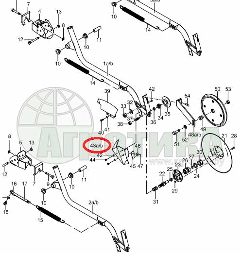 Чистик сошника правый Rabe 9022.50.14