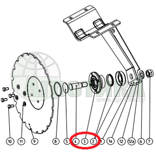 Ступица диска бороны Rabe 9031.40.02