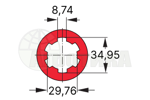 Переходник (адаптер) с 1 3/8"-6 на 1 3/8"-21