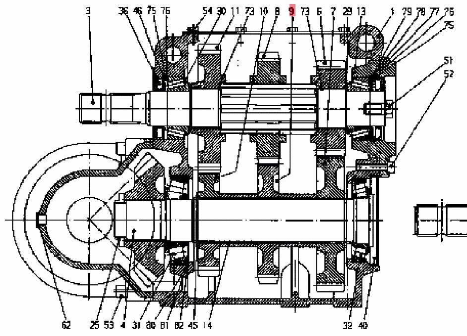 Циллиндрическая шестерня центрального редуктора WAL551291