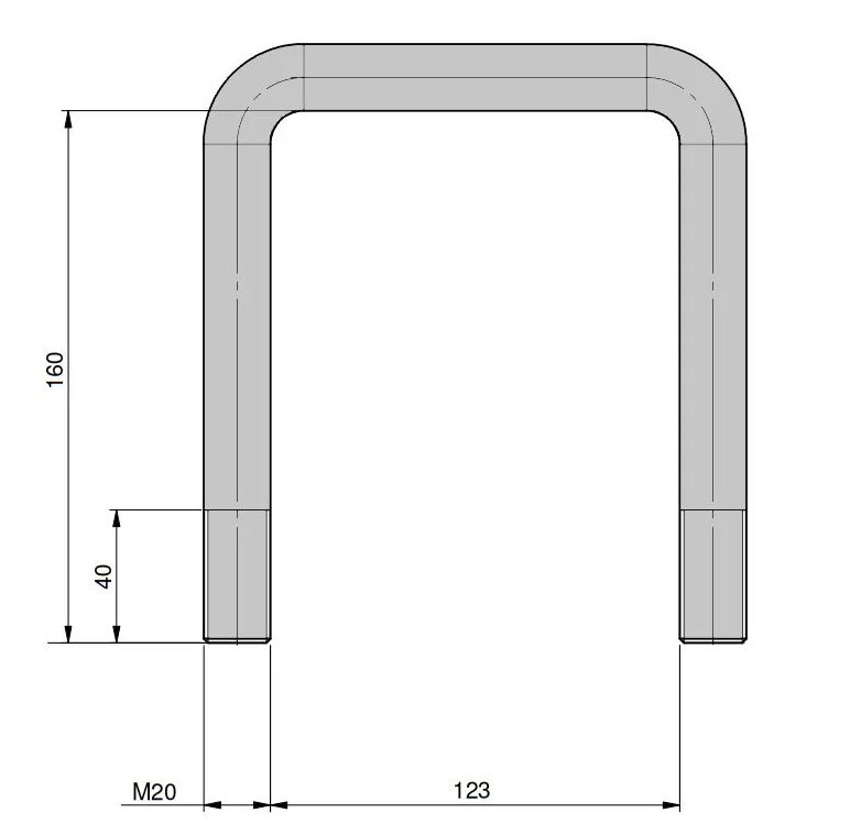 Скоба (Стремянка) d20х120 ETR-504 Агрисем (Agrisem)
