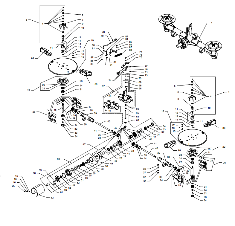 Схема трансмиссии Bogballe Схема трансмиссии Bogballe